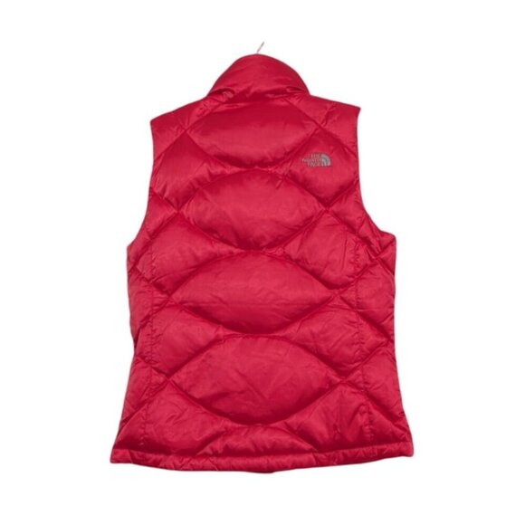 The North Face 550 Goose Down Puffer Vest Womens Size Medium Pink Full Zip - Picture 7 of 11